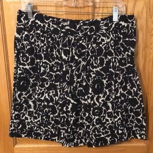 LOFT Black and Cream dress skirt